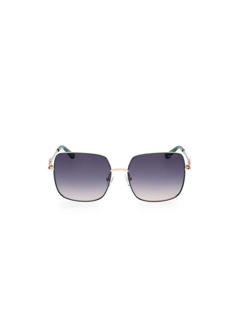 GUESS نظارات شمسية مربعة للنساء مع حماية من الأشعة فوق البنفسجية - GU7906-H98W58 - حجم العدسة: 58 مم - Image 3